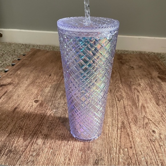Starbucks 2019 Holiday Season Iridescent Cold Cup Bling Platinum - Picture 2 of 3
